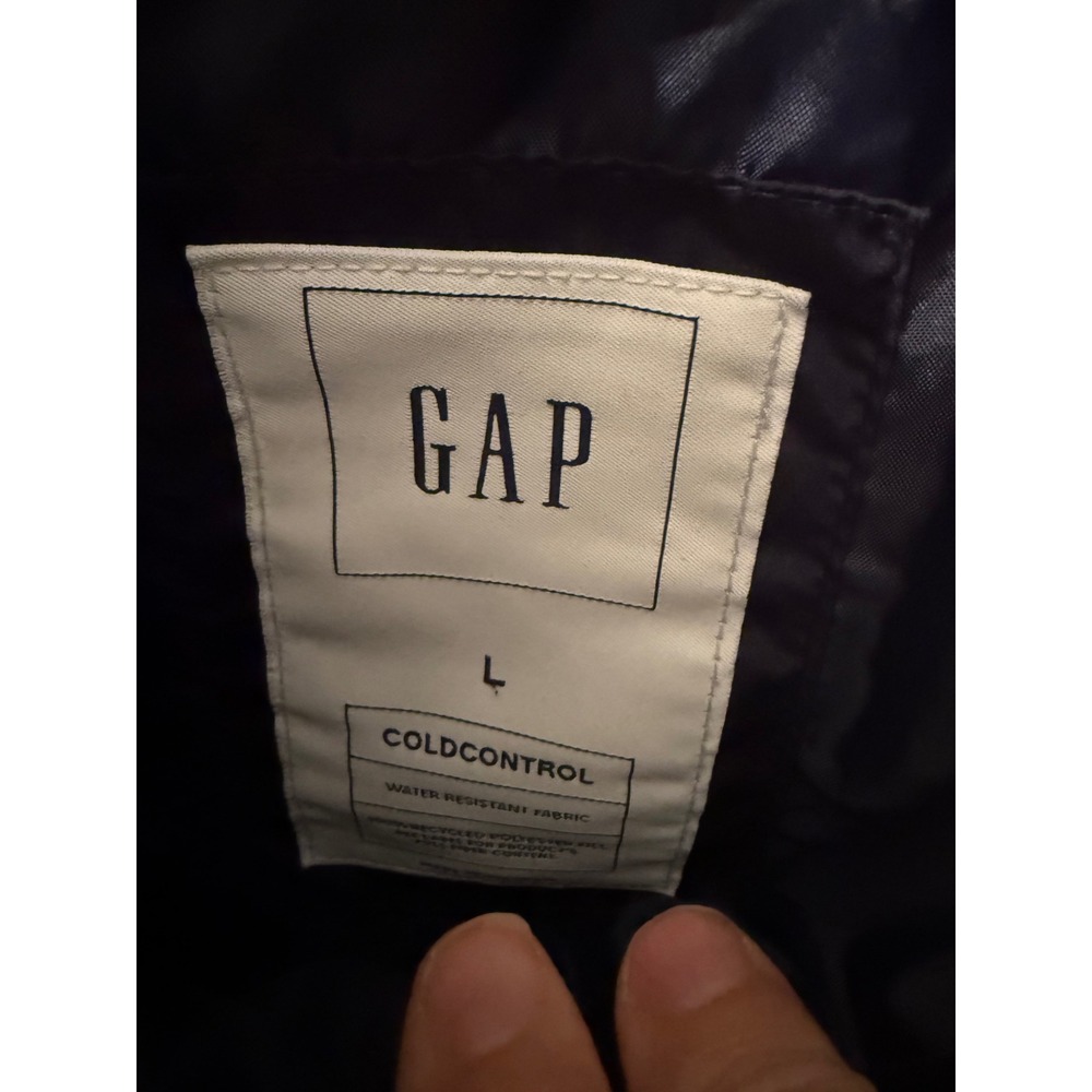 Gap Cold Control Navy Blue Puffer Vest Water Resistant Sleeveless Jacket Large - Picture 2 of 8